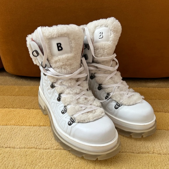 White Bogner Women’s Swansea Shearling Boots - Picture 4 of 9